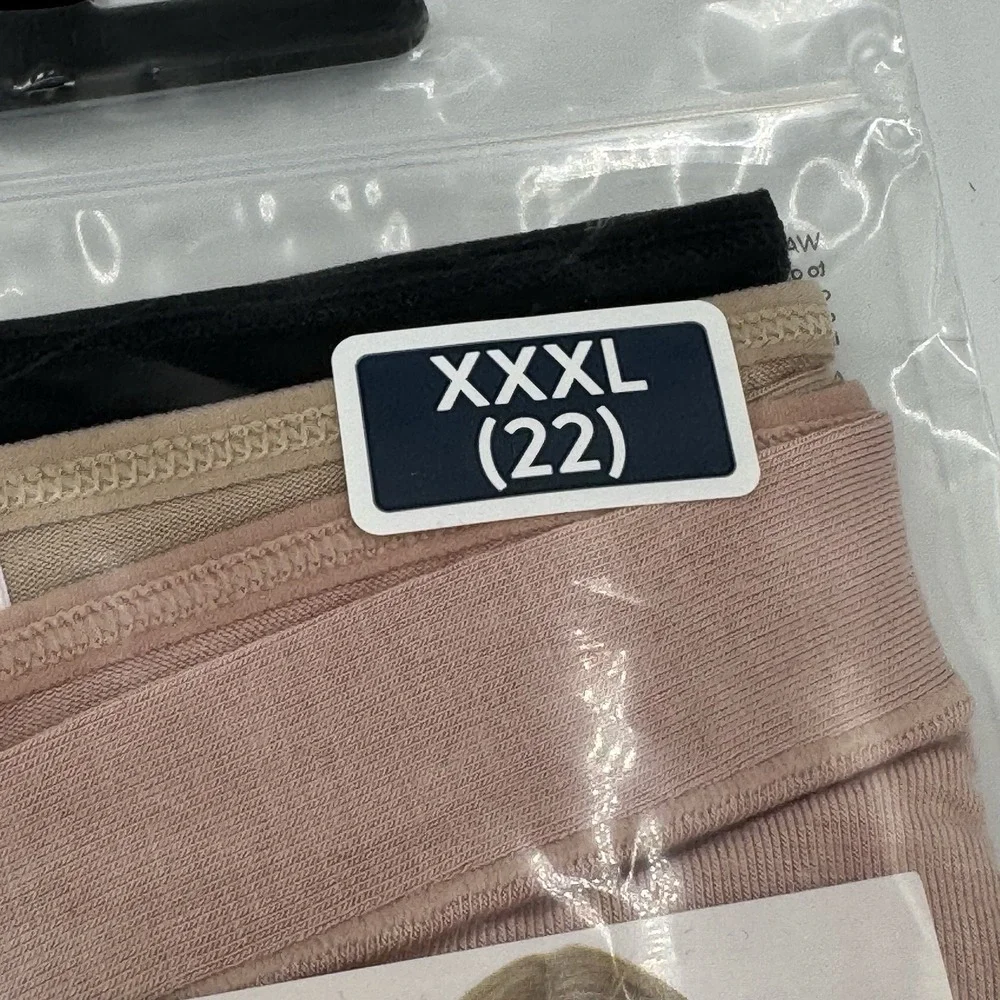 NEW Joyspun Maternity 3 Pr Pink Beige Black Underbelly Panties Underwear XXXL 22